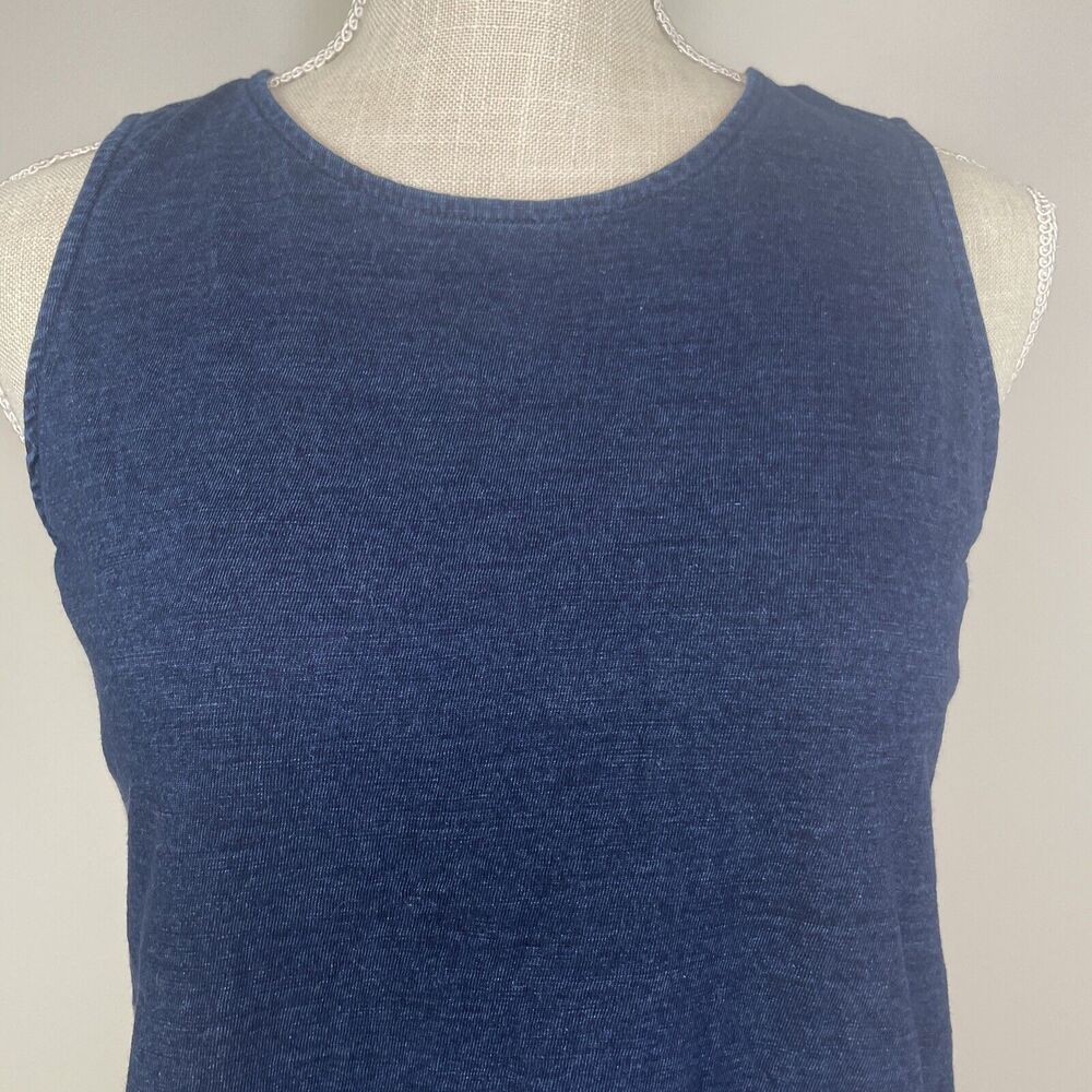 Pure Jill J.Jill Indigo Sleeveless Tank Ombre Dip Dye Casual Blue Womens Size XS - Picture 5 of 9